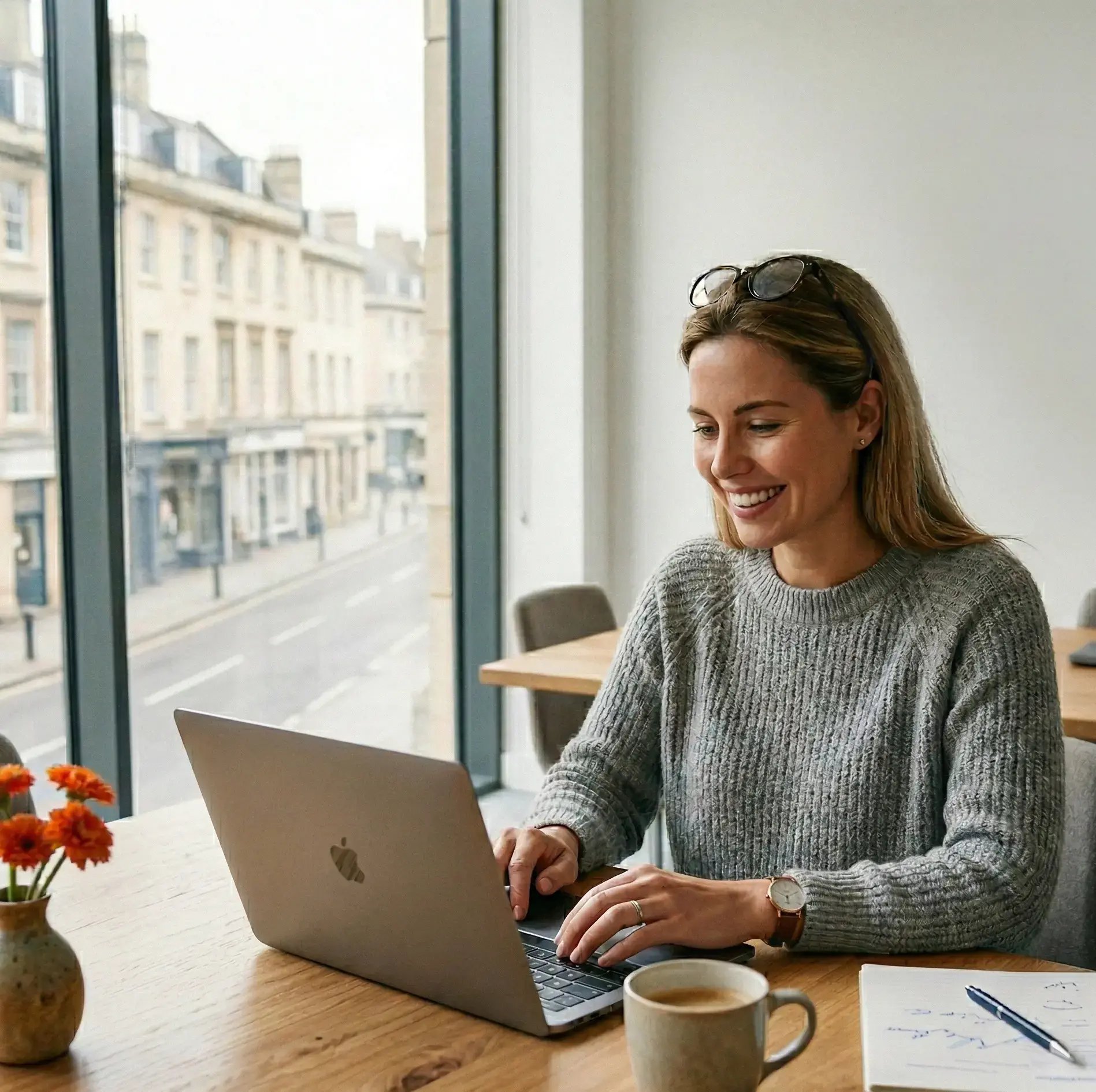 A lady working on the GIS and business intelligence data for territory design